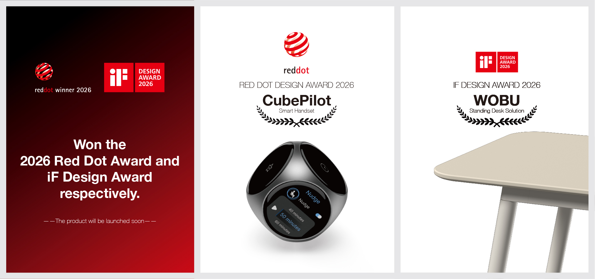 JIECANG получает награды Red Dot и IF Design Awards 2026.